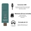 Reproductor Mp3 kingeliam C/ Correa Sin Memoria Negro Celeste Rosa
