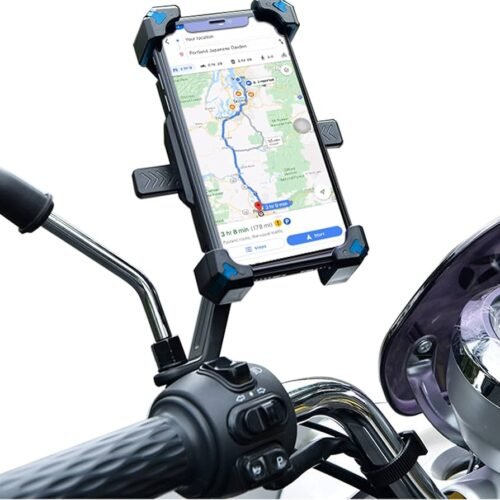 📱🛵 Holder para Celular, GPS y MP3 para Motos – Soporte en Espejo 🏍️